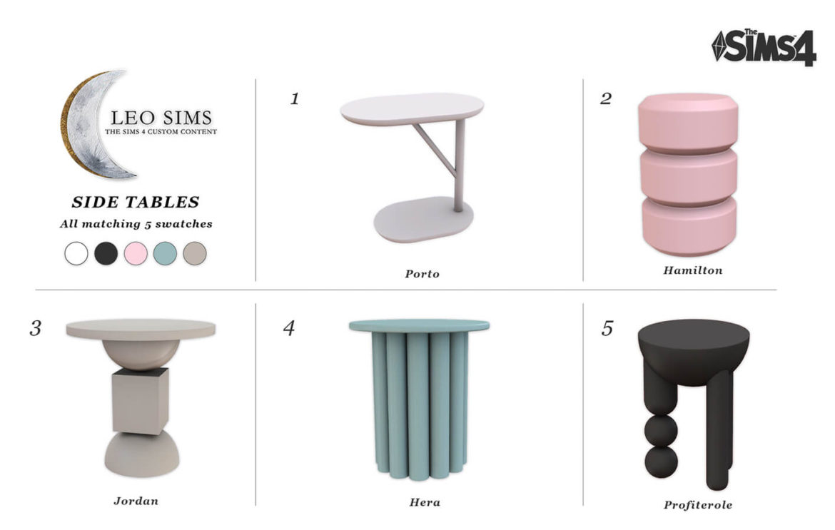 The Sims 4 Side Tables at Leo Sims