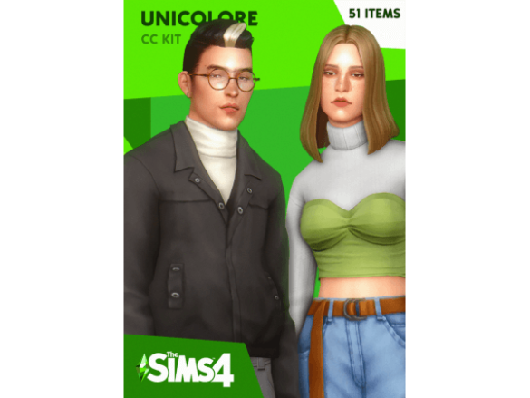 Unicolore – CC Kit (51 Items) by AdrienPastel