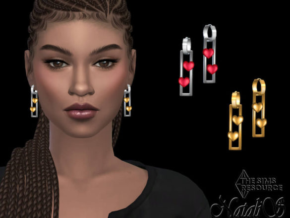 Valentines double heart earrings by NataliS