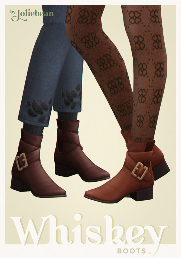 The Sims 4 whiskey boots by joliebean
