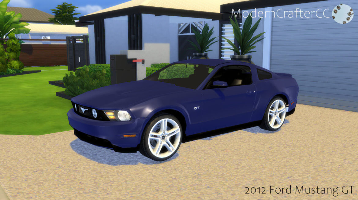 The Sims 4 2012 Ford Mustang GT at Modern Crafter CC