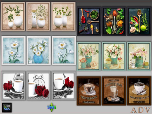 The Sims 4 3 Paintings at Arte Della Vita