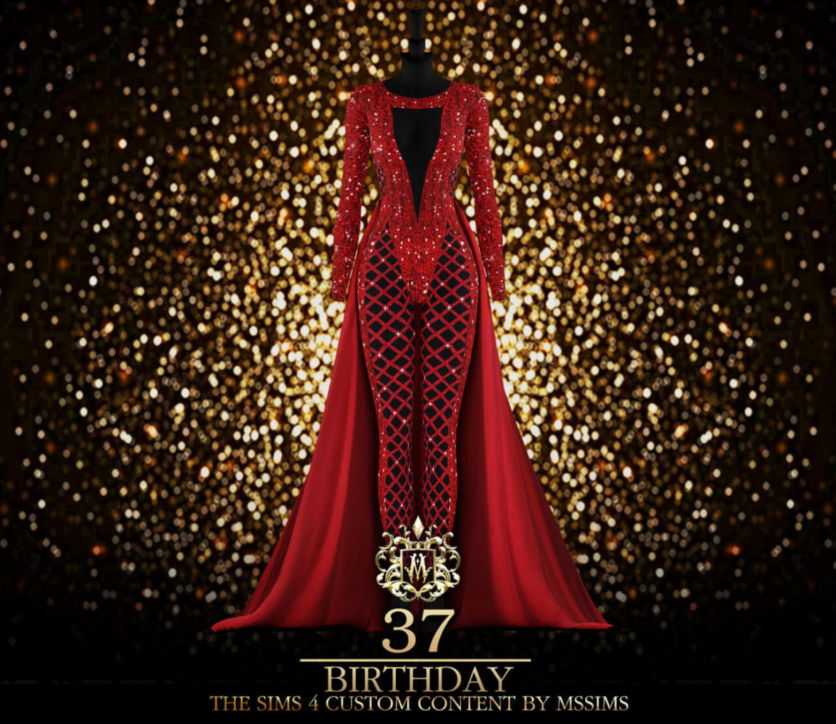 The Sims 4 37 BIRTHDAY JUMPSUIT at MSSIMS