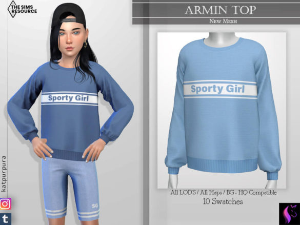 The Sims 4 Armin Top by KaTPurpura