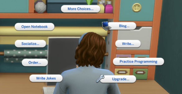 The Sims 4 Blogging Hobby and Blog Artist Aspiration