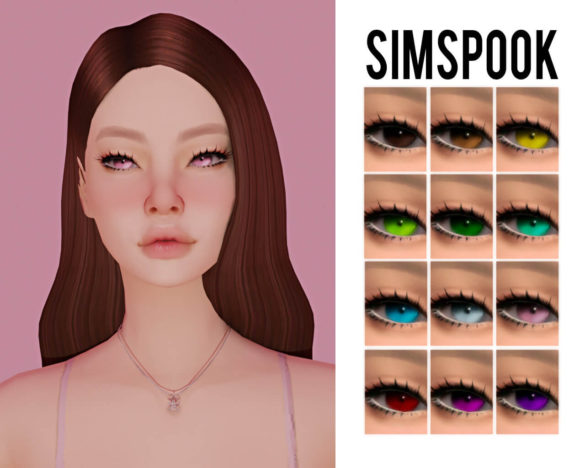 The Sims 4 butterfly eyes non default 12 swatches unisex