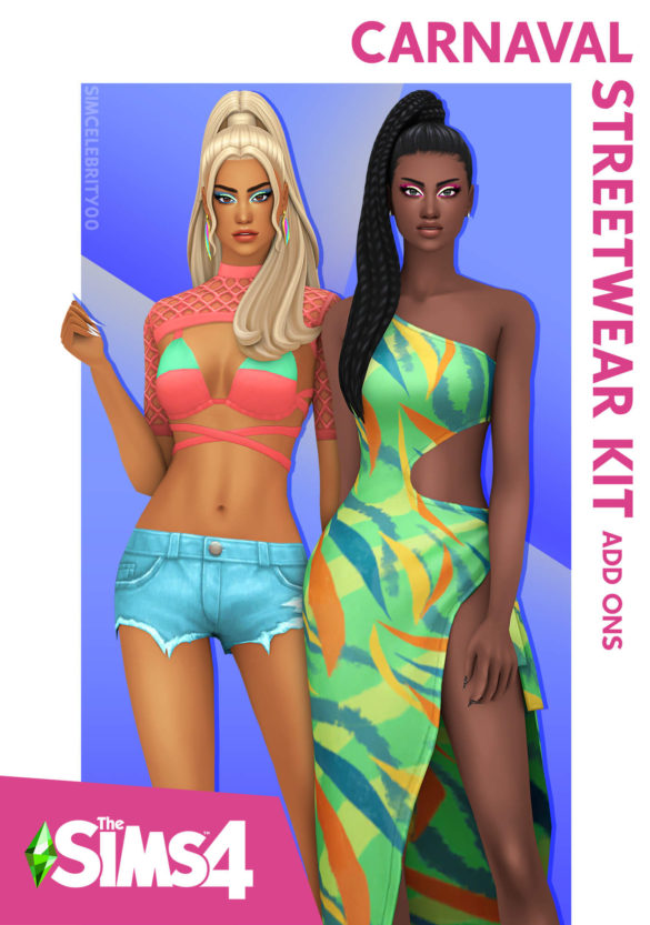 The Sims 4 carnaval streetwear kit add ons simple edits