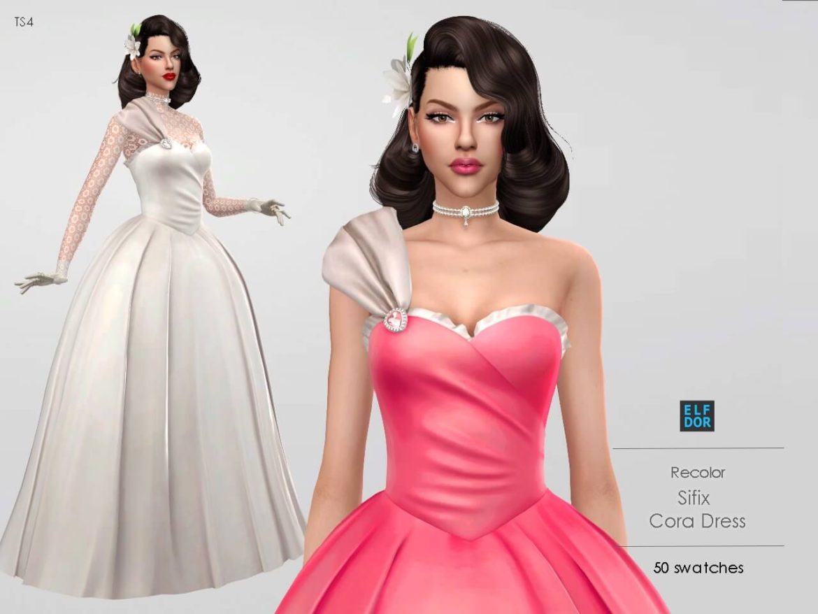 The Sims 4 Cora Dress RC at Elfdor Sims