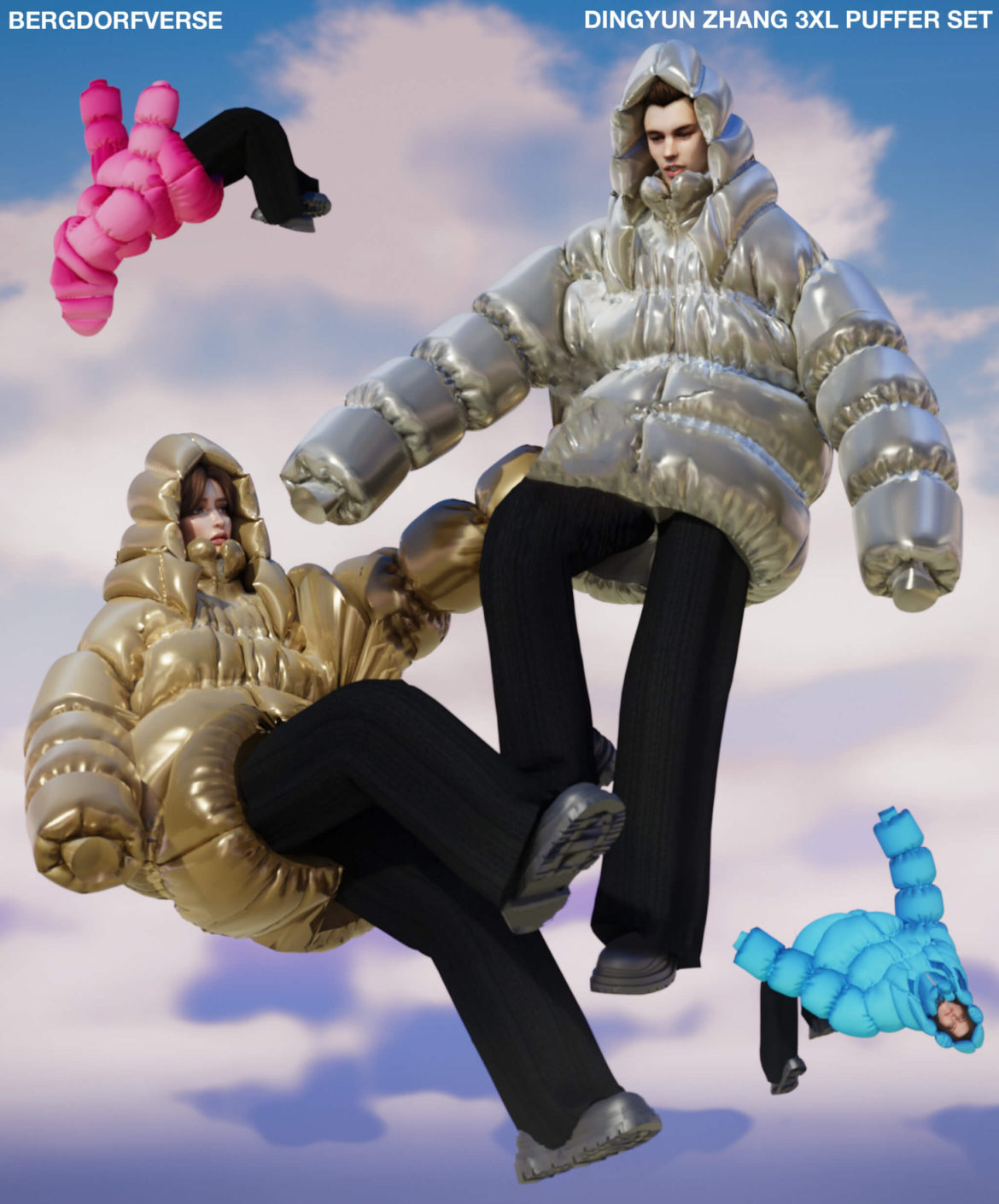 The Sims 4 dingyun zhang 3xl puffer set