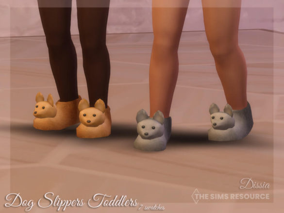 The Sims 4 Dog Slippers Toddlers by Dissia