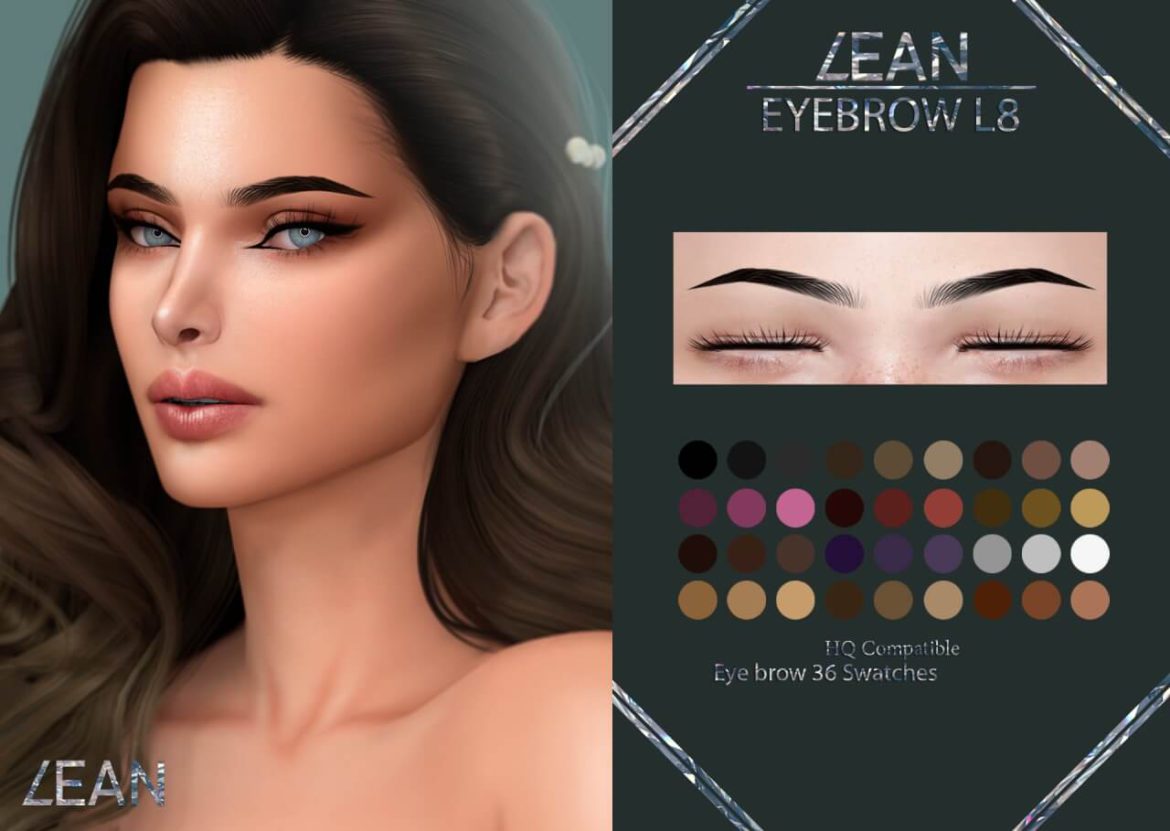 The Sims 4 EYEBROWS L8 at LEAN