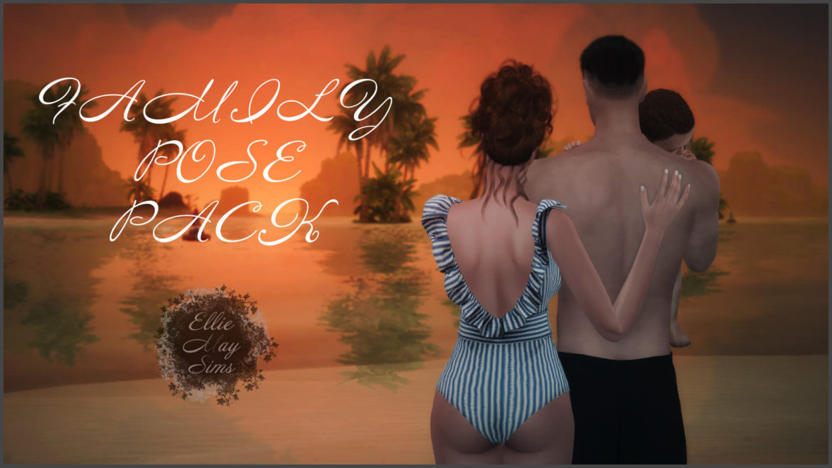 The Sims 4 family pose pack 6 group poses 22 in total