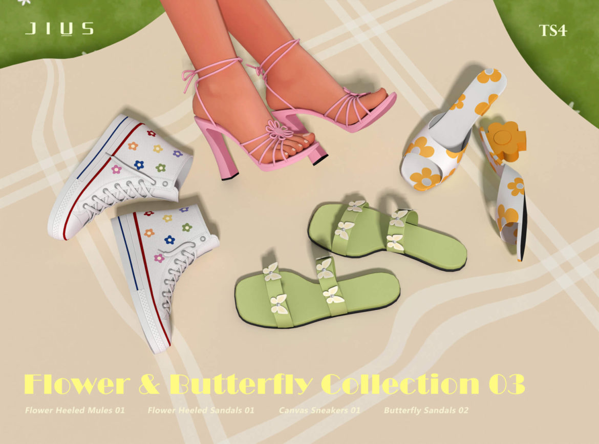 The Sims 4 flower butterfly collection 03 jius