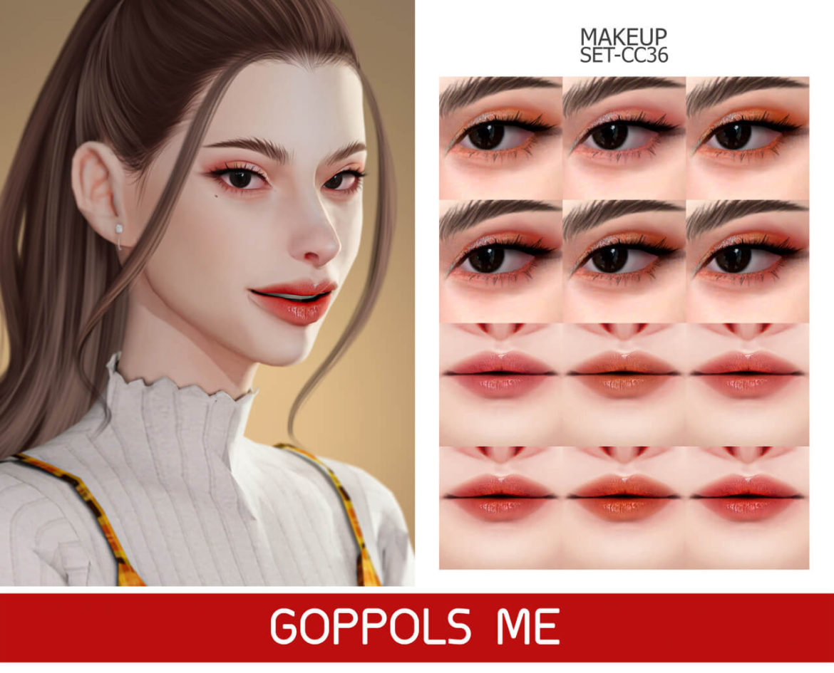 The Sims 4 GOLD MAKEUP SET CC36 at GOPPOLS Me