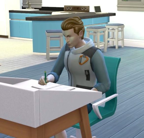 The Sims 4 Homework at Desk Mod