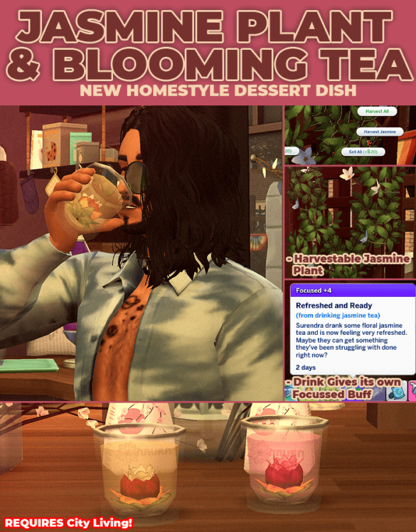 Jasmine Blooming Tea New Custom Drink