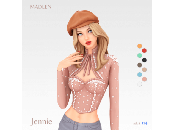 The Sims 4 Jennie Top by Madlen