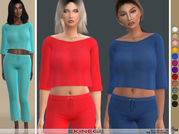 The Sims 4 Knit Cropped Sweate by ekinege
