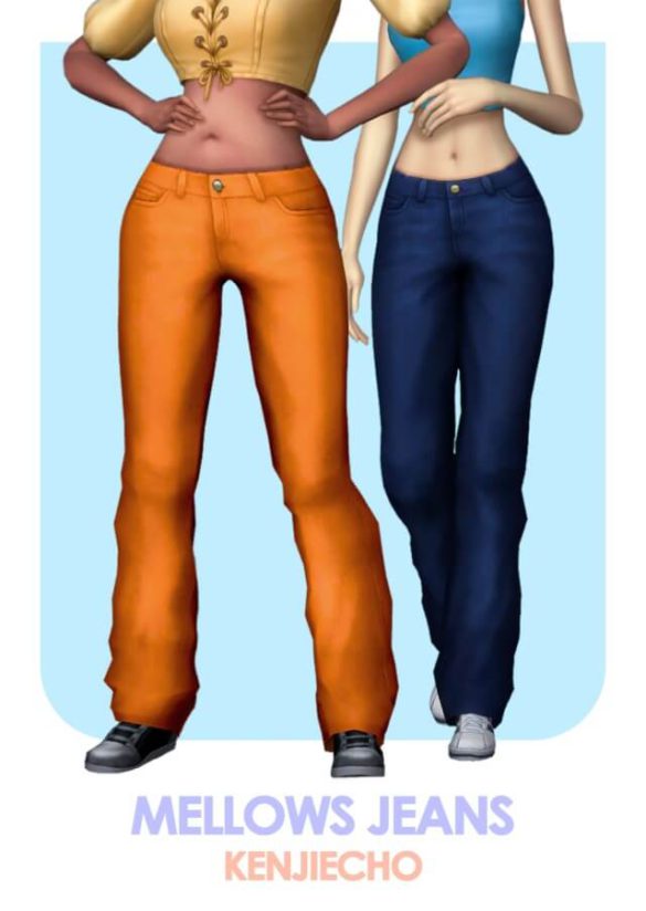 The Sims 4 mellows jeans basic info colorful swatches