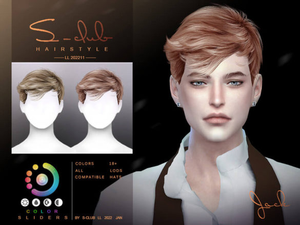 The Sims 4 Men’s short hair (Jack) by S-Club