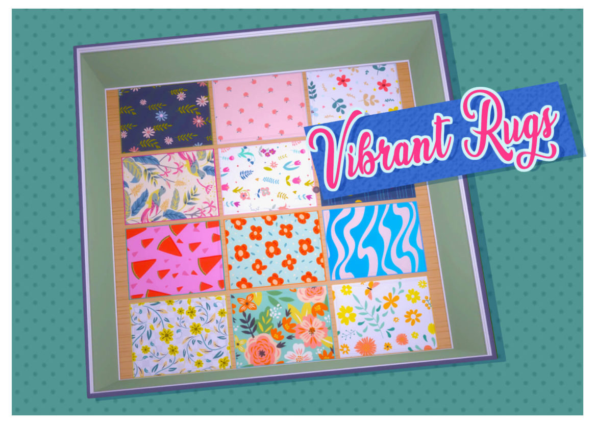 The Sims 4 mintvalentine vibrant rugs