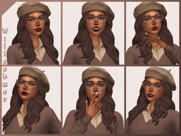 The Sims 4 modeling pose pack 7 art lover trait