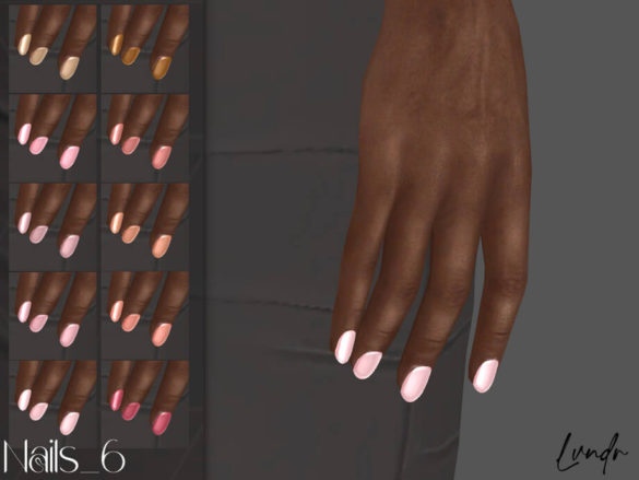 The Sims 4 Nails 6 by LVNDRCC