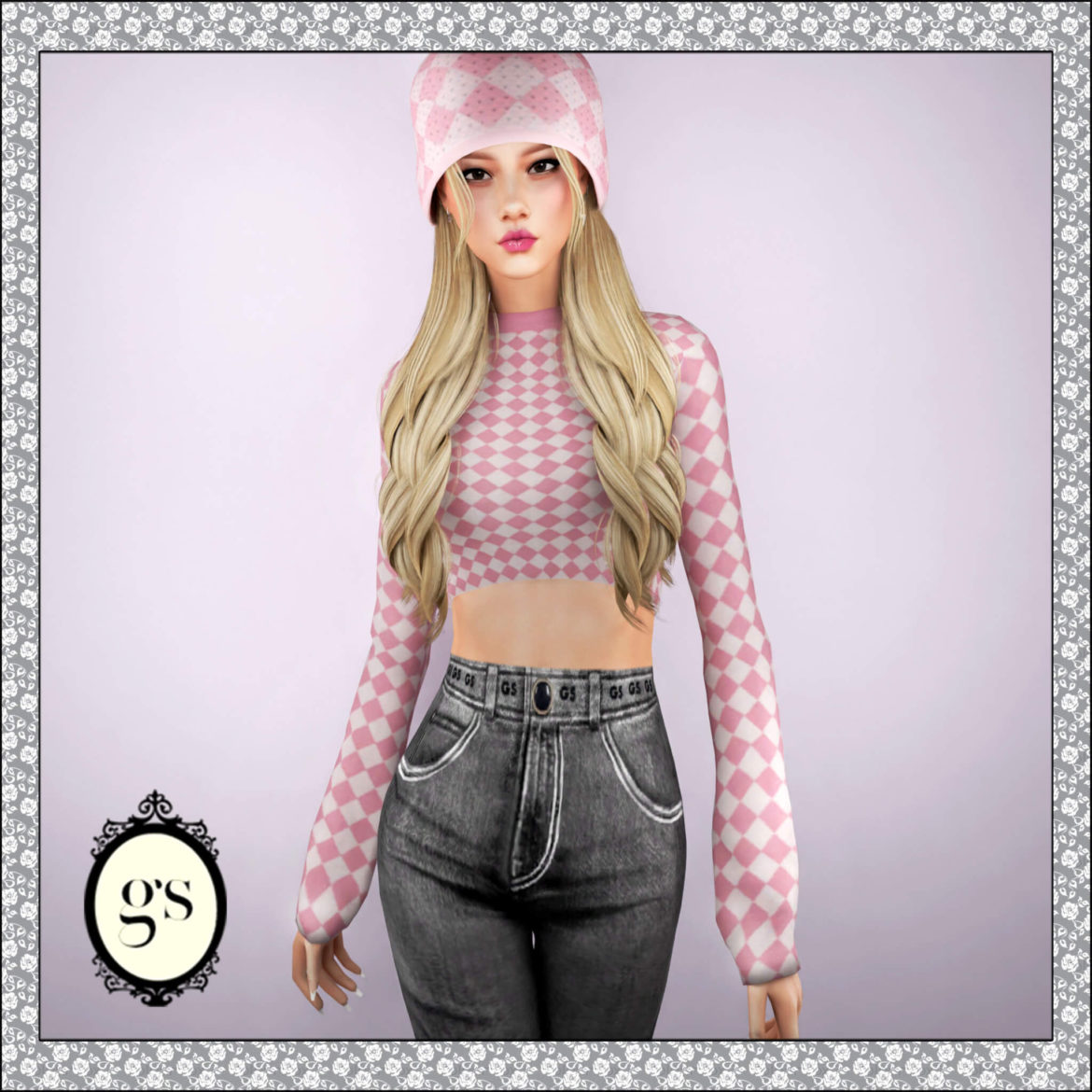 The Sims 4 new set based on ros from blackpink hat top