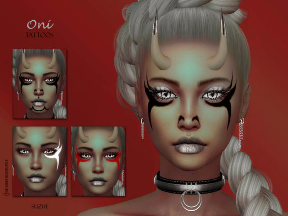 The Sims 4 Oni Tattoos N16 by Suzue - MiCat Game