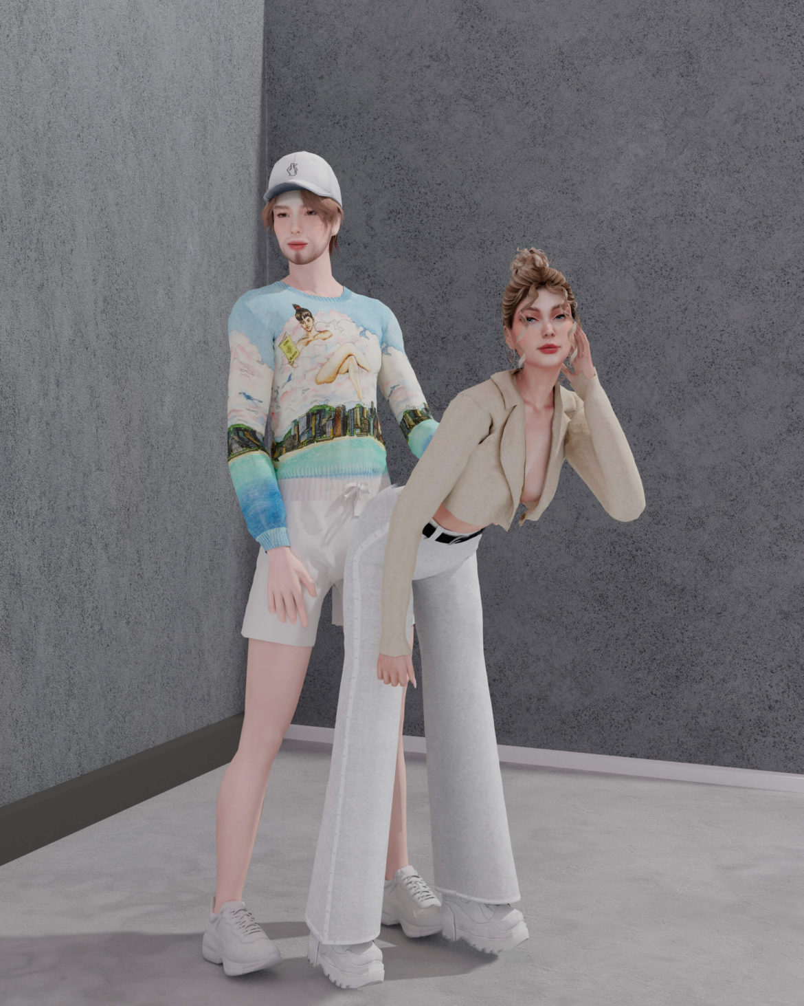 The Sims 4 saint poses couple poses v3 in game