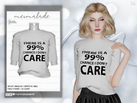 The Sims 4 Short Sleeve T Shirt MC360 by mermaladesimtr