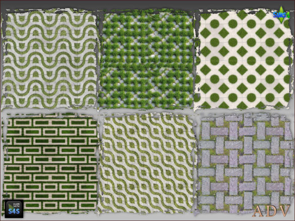 The Sims 4 Terrain paints grass pavers at Arte Della Vita