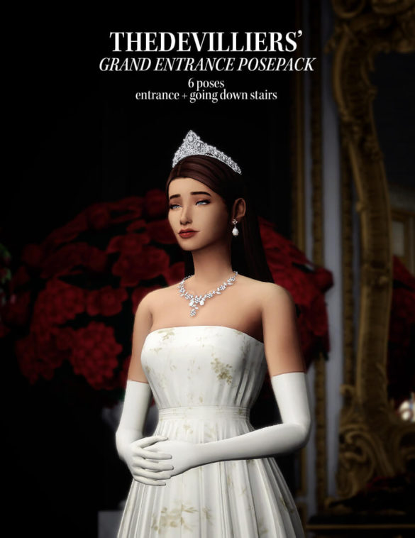 The Sims 4 thedevilliers grand entrance posepack