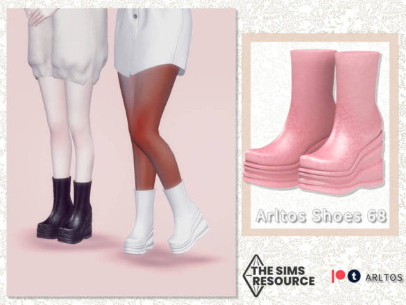 The Sims 4 Thick bottom boots 68 by Arltos