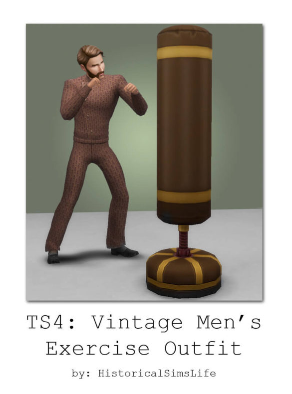 The Sims 4 ts4 vintage mens exercising outfit