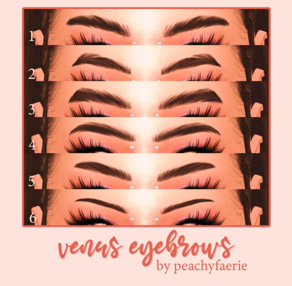 The Sims 4 venus eyebrows by peachyfaerie