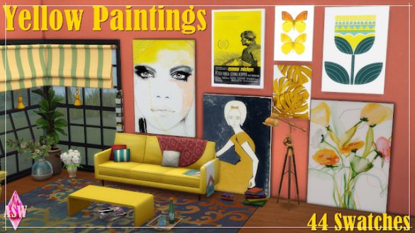 The Sims 4 Yellow Paintings at Annett’s Sims 4 Welt