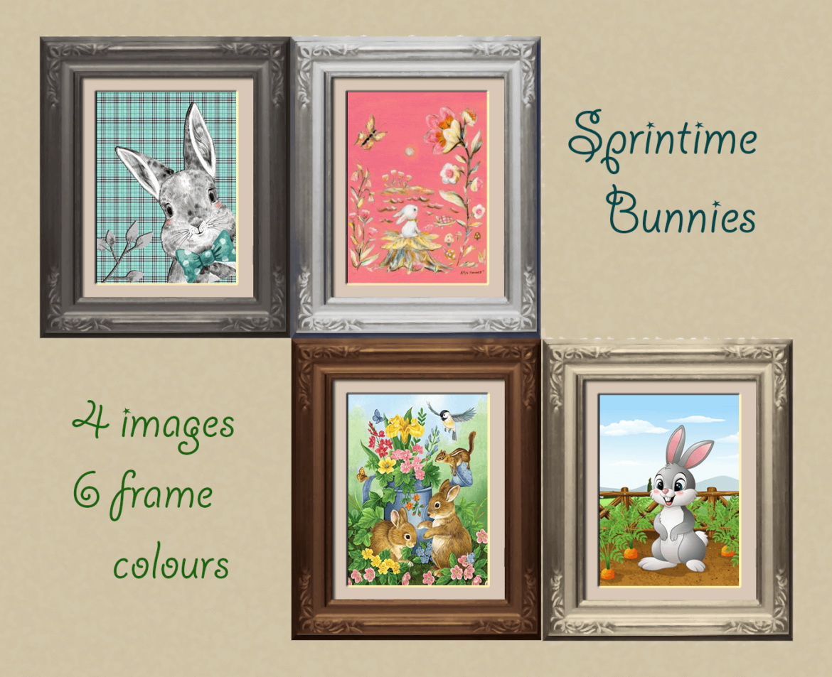 Springtime Bunnies - Paintings