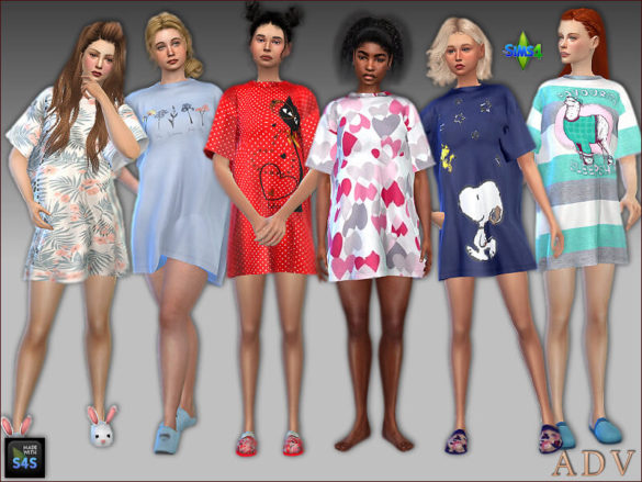 The Sims 4 6 Sleepshirts at Arte Della Vita