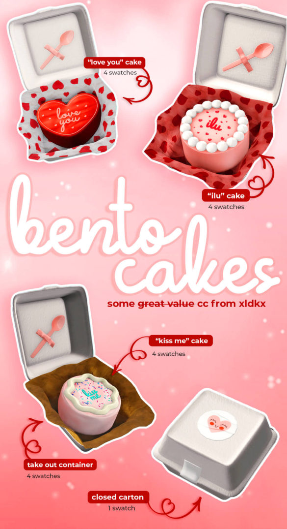 The Sims 4 great value bento cakes