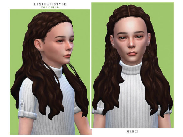 The Sims 4 Lexi Hair for Kids by -Merci-