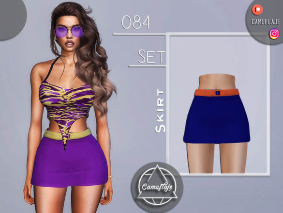 The Sims 4 SET 084 – Skirt by Camuflaje at TSR