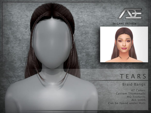 The Sims 4 Tears (Bangs) by Ade_Darma
