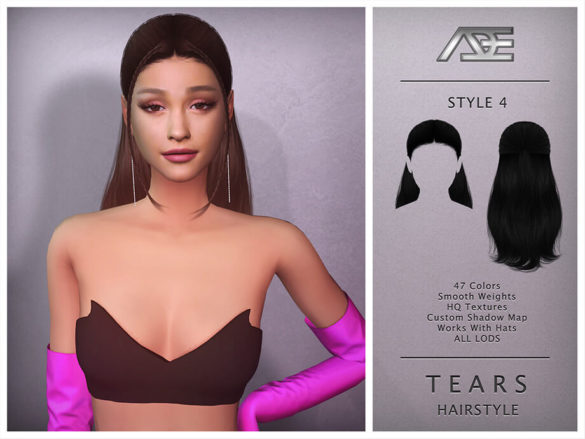 The Sims 4 Tears Hair 4 by Ade_Darma