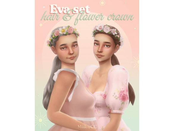 Eva set Hair flower crown