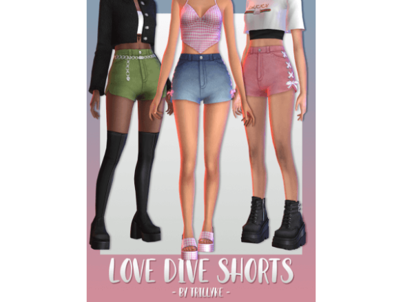 Love Dive Shorts by Trillyke
