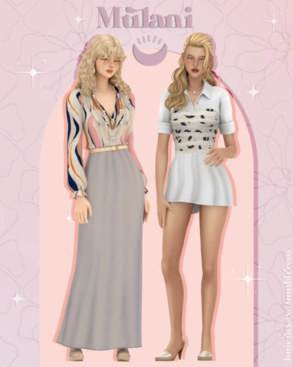 mulani Corset Blouse Pearl Dress