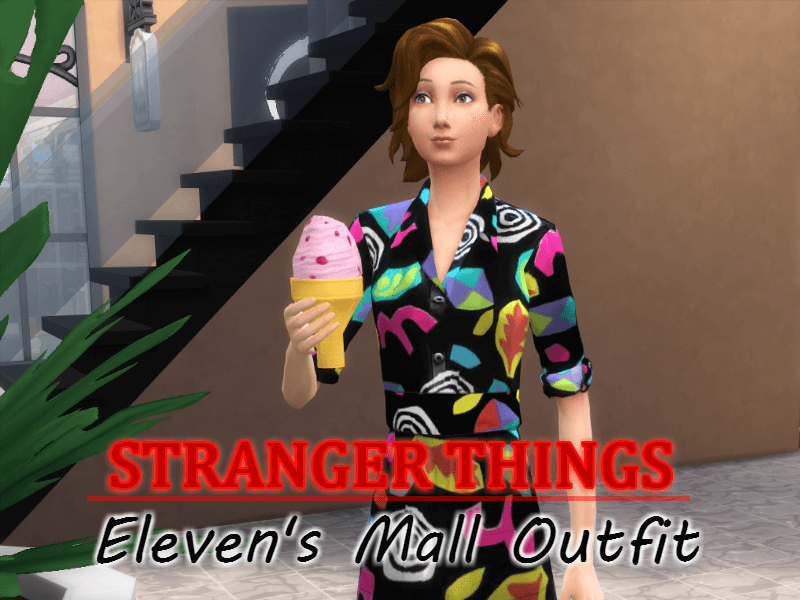 Sims 4 CC Stranger Things Eleven's Mall Outfit