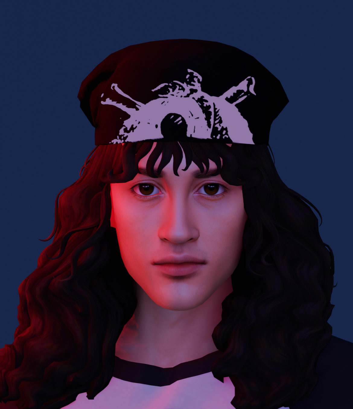 ts4 bandana accessory Eddie Munson MiCat Game
