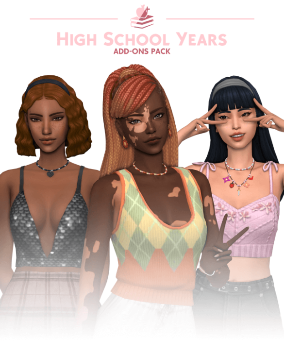high school years add ons 21 cas items